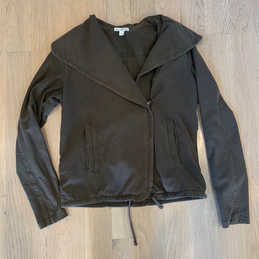 James Perse Moto-style sweatshirt in Fir